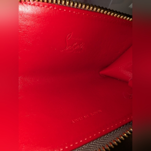 Authentic Christian Louboutin Small Panettone Zip-Around Coin Wallet & Key Ring - Picture 8 of 9